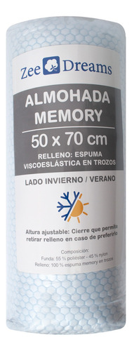 Almohada Memory Viscoelástica Zee Dreams