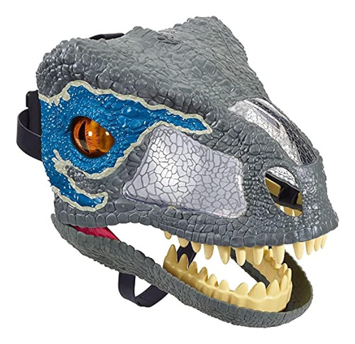 Máscara Jurassic World Chomp 'n Roar Velociraptor  Azul 