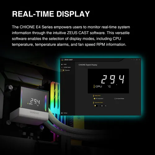 Enfriador De Agua Gamdias Chione E4 240mm Pwm Argb Intel/amd