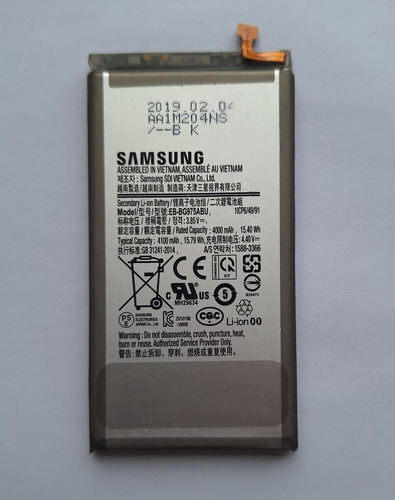 Bateria Samsung S10 Plus Eb-bg975abu (Usado)