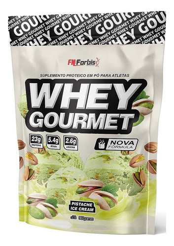 Whey Protein Gourmet Refil 900 G - Fn Forbis - Proteina Sabor Pistache