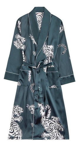 Kimono Largo Para Hombre Albornoz Pijamas Pantalones Cort