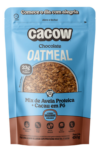 Mix De Proteínas Oatmeal Cacow Chocolate 450g