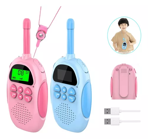 Walkie Talkies Para Niños Recargable,un Par,22 Canales,3km