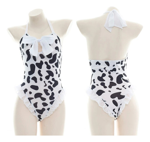 Macacão De Biquíni Uniforme Anilv Swimsuit Maid Series Cow