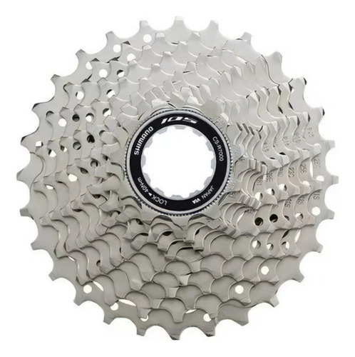Pinhão Shimano 11c Ruta 105 CS-r7000 11-30 - Número máximo de dentes 30 Número mínimo de dentes 11 cores prata