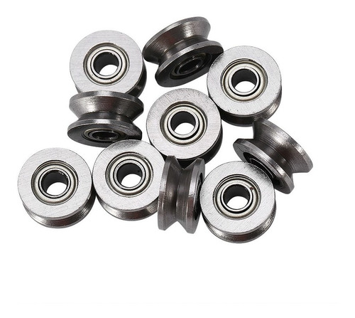 10pcs U624zz Polea Guía De Rodamiento De Bolas Con Ranura En
