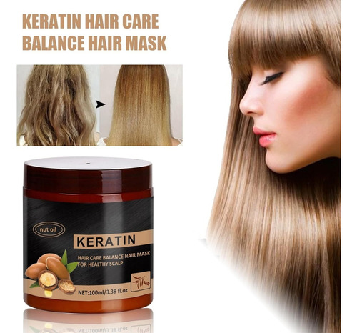 Mascarilla De Queratina Para Cabello Dañado