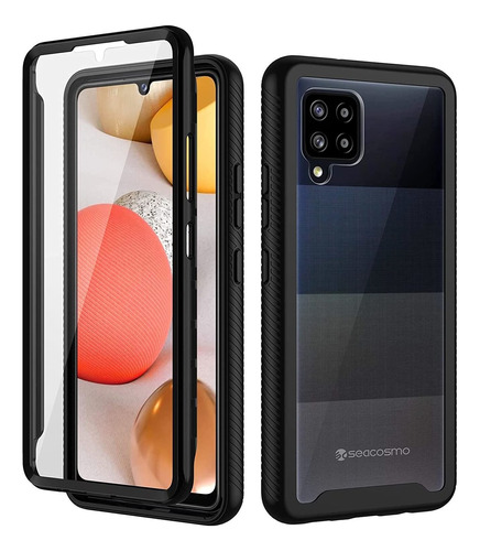 Funda Negra Para Galaxy A42 5g Con Protector De Pantalla