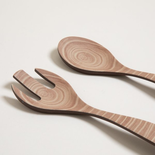 Set De Cubiertos Para Ensalada De Fibra De Bambu