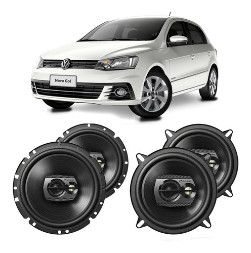 Alto Falante Vw Gol G7 2017 A 2021 Pioneer 200w Rms Kit