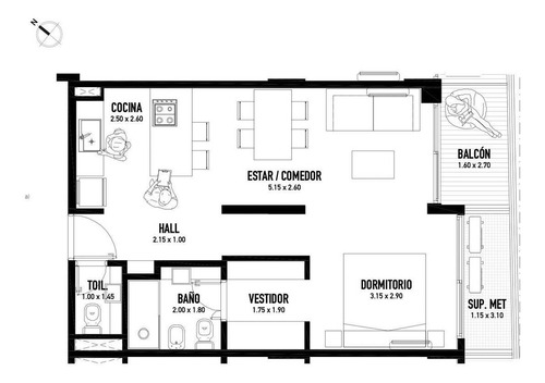 Imagen 6 de 8 de 2 Ambientes - Suite - 50% Vendido - Pozo - Villa Crespo