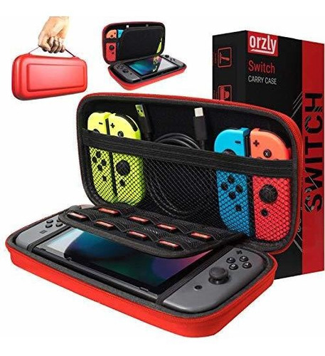 Estuche Rojo Para Nintendo Switch 8 Portajuegos