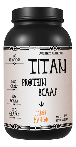 Aminoácidos Bcaas Titan 1kg Sabores 100servicios Pre Entreno Mango