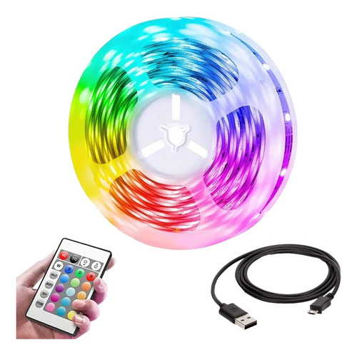 Rgb Tiras Led 5 Metros Con Contromoto Sin Adaptador