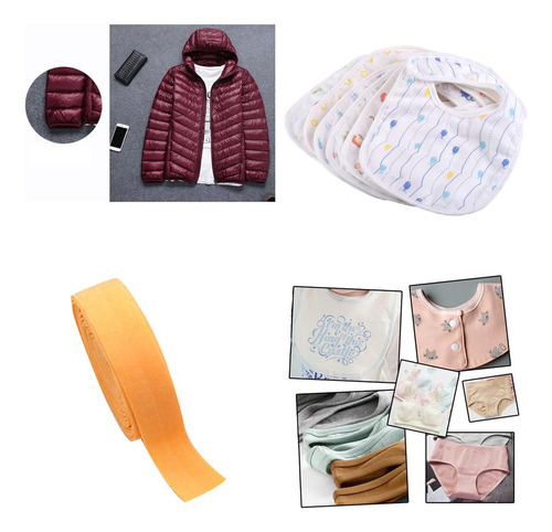 Fita Elástica Plana De 5x2 Cm Para Roupas Artesanais