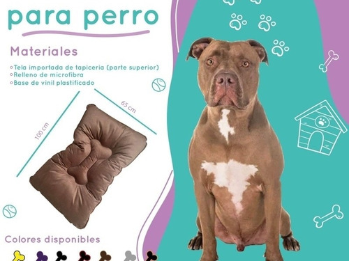 Cama Para Mascotas De Microfibra, Tela Importada Y Vinil 