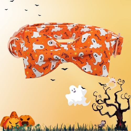 Collar De Perro Ajustable Diseño De Halloween