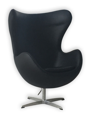 Sillon Escandinavo Egg Huevo Tisera Negro Livin Estar Codf86