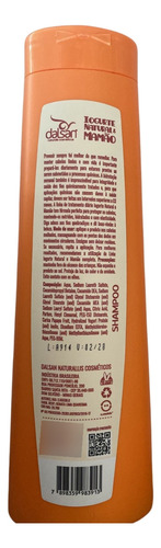 Shampoo Iogurte Natural & Mamão Dalsan 500ml Combate Frizz
