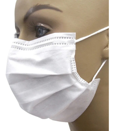 Imagem 1 de 7 de Máscara Hospitalar Tripla C/elástico Profissional 50unidades