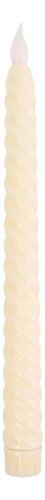 Lámpara De Vela Larga En Espiral Beige Sin Llama, 10 Unidade