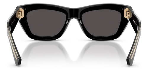 Óculos De Sol Burberry Engraved Check Preto Be4454 300187-52