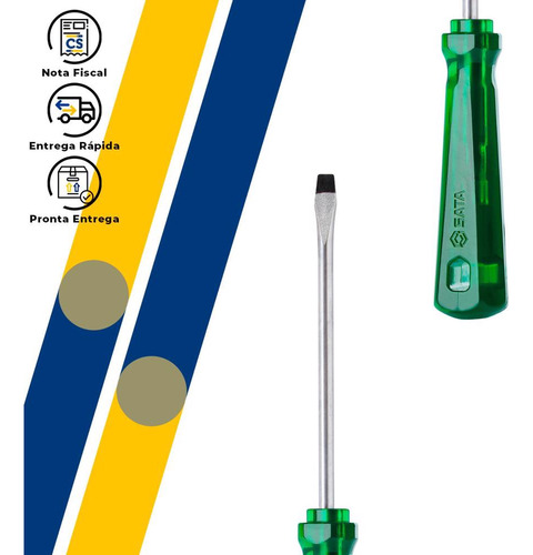 Chave De Fenda Aço 1/8 X 5 Cabo Pvc Translucido St61333 Sata