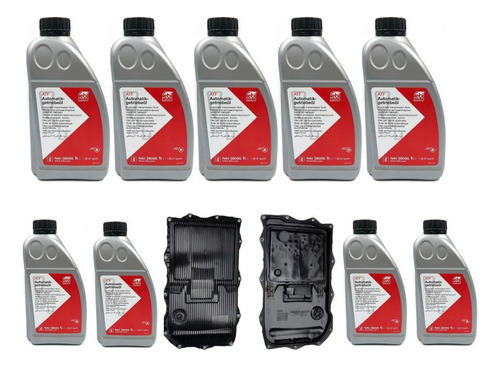 Kit 09 Lts Óleo Atf Febi 39095 E Filtro Carter Zf 8hp45 Hp70