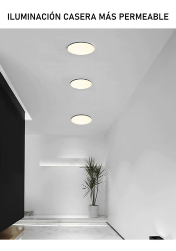 1 Unidades Lámpara Plafón Led De Techo10w/90mm,luz Cálida