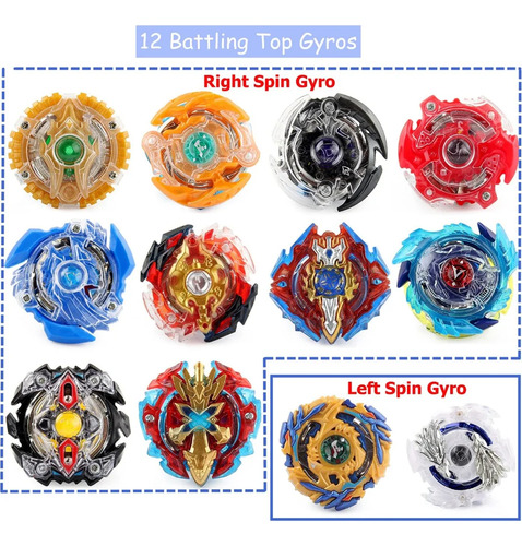 Juguete Top Beyblade Burst Bey Blade De 12 Piezas Con Caja D