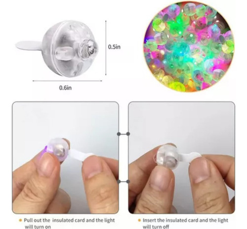 H 100 Piezas De Luces Led For Bebidas Con Forma De Globo