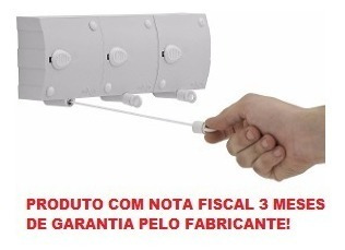 Varal Modular Recolhe Automático - 3 Pçs Com 6 Metros Cada