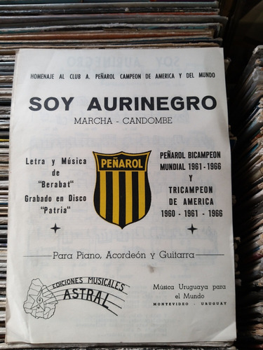 Peñarol Soy Aurinegro Partitura 
