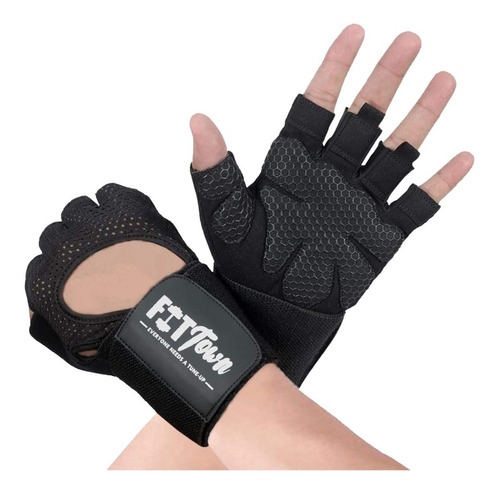 Imagen 7 de 10 de Guantes De Entrenamiento Musculación Y Fitness Con Muñequera
