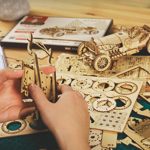 Puzle De Vehículos 3d Con Kits De Maquetas De Trenes Mecánic