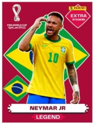 Kit 4 Figurinhas Legend Gold Neymar Jr Copa Qatar 2022 - Desconto no Preço