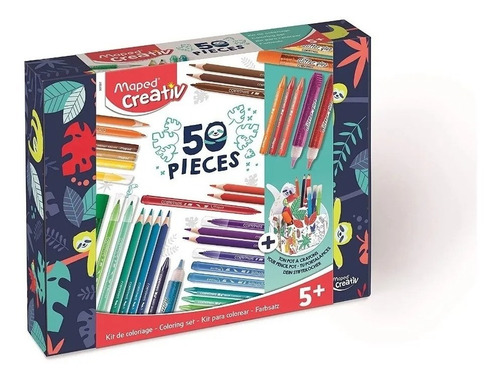 Imagen 1 de 6 de Kit P/ Colorear Maped 50 Pzs Organizador Arte Creativ 907037