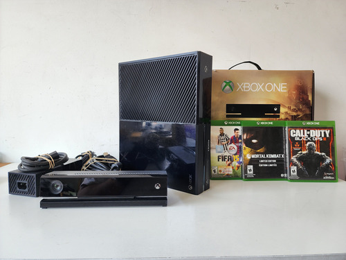 Xbox One 500gb Usada Con Caja + Juegos Fisicos Y Cables 