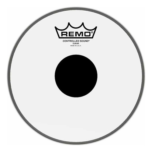 Pele Tom 10 Remo Controlled Sound Clear Black Dot Cs-0310-10