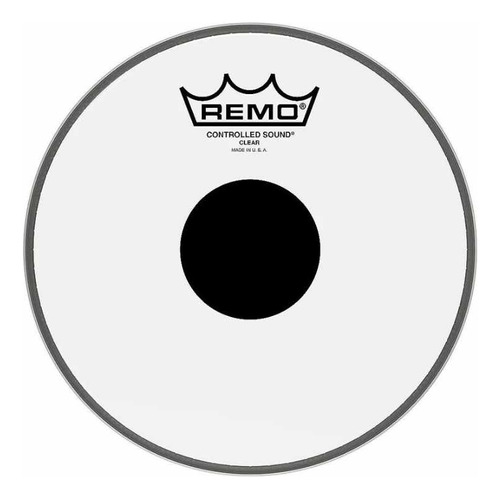 Pele Remo Controlled Sound Clear 18 Círculo Preto Cs-0318-10