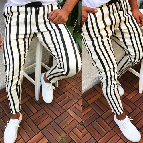 Pantalones L piz De Rayas Verticales For Hombre Chic Pantal