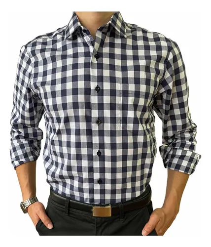 Camisa Cuadros Hombre Slim Fit - As Mostaza