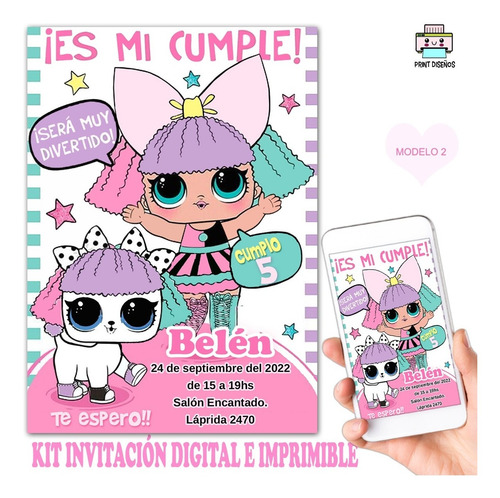 Tarjeta Invitación Digital Personalizada Whatsapp Lol M3