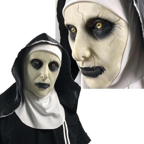 Monja Horror Máscara Capucha Casco Valak Halloween Scary