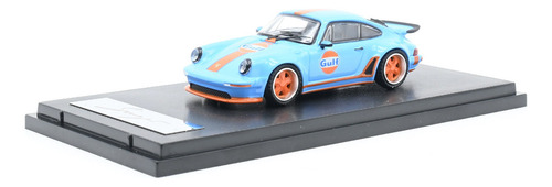 Auto Escala 1/64 Porsche Singer Turbo Study Gulf Ghppsgu Color Azul Claro