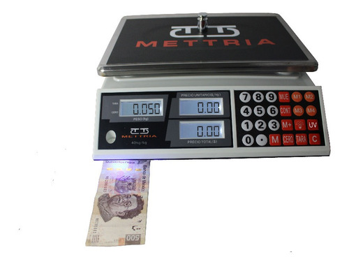 Bascula Digital Comercial Mettria Mtnuv-40kg Contadora