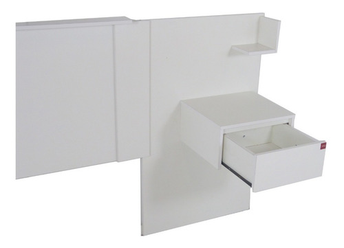 Imagen 8 de 10 de Respaldo Sommier Cama Con Mesas De Luz Integradas Para Colchones De 140 A 200 Cm En Melamina +