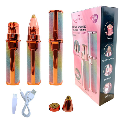 Depilatoria inalámbrica Blawless Depiladora de Sobrancelhas rosa 127V