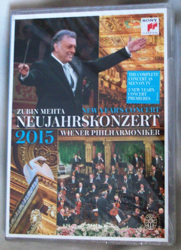 Zubin Metha Conc. Año Nuevo En Viena 2015  Dvd Sony Difusion